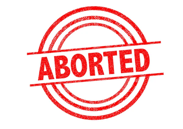 Sello de goma ABORTED — Foto de Stock