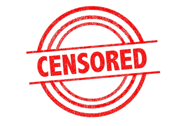 Carimbo de borracha censurado — Fotografia de Stock