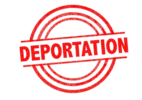 DEPORTACIÓN Sello de goma — Foto de Stock