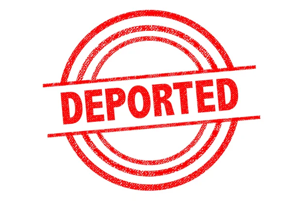 Timbro di gomma deportato — Foto Stock
