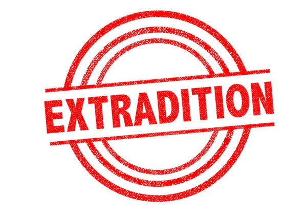 Штемпель для резины EXTRADITION — стоковое фото