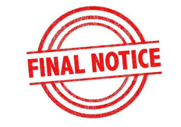 FINAL NOTICE Rubber Stamp — Stock Photo, Image