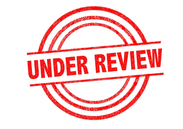 UNDER REVIEW Rubber Stamp — Stock Photo, Image