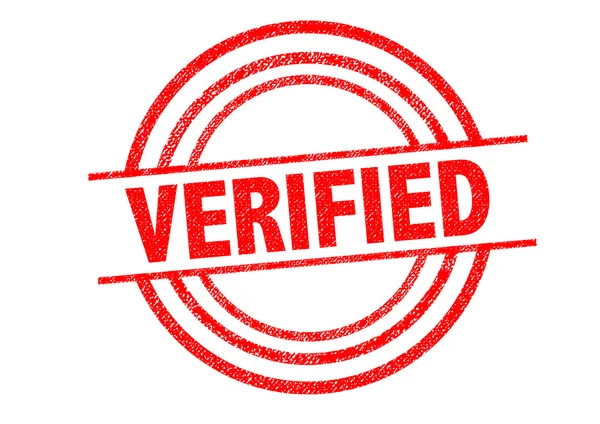 VERIFIED Rubber Stamp — Stock Photo, Image