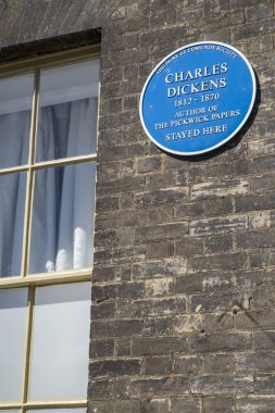 Charles Dickens plak Bury St Edmunds