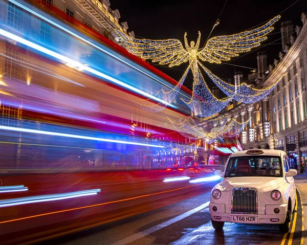 Londyn Wielka Brytania Listopada 2020 Widok Pięknych Świątecznych Świateł Regent — Zdjęcie stockowe