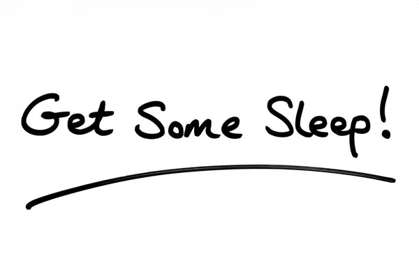 Get Some Sleep Handwritten White Background — Stock Photo, Image