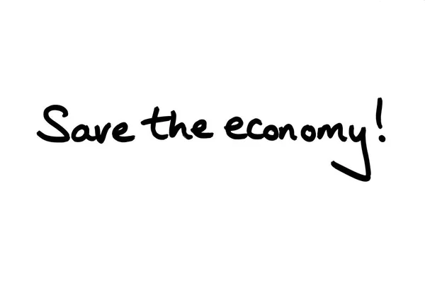 Economy Handwritten White Background — Stock Photo, Image