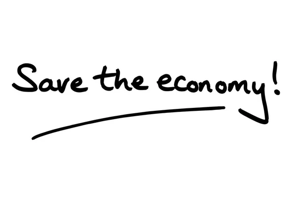 Economy Handwritten White Background — Stock Photo, Image