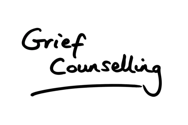 Grief Counselling Handwritten White Background — Stock Photo, Image