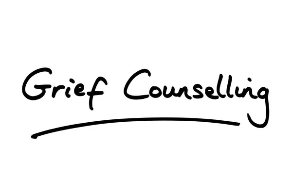 Grief Counselling Handwritten White Background — Stock Photo, Image