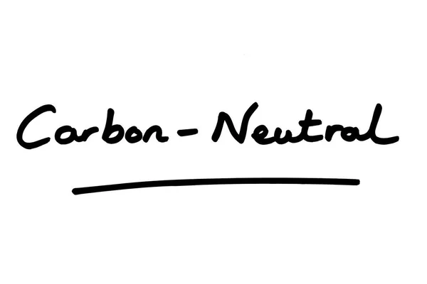 Uhlíková Neutrální Ručně Psaná Bílém Pozadí — Stock fotografie