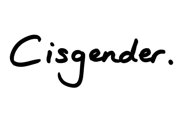 Kifejezés Cisgender Kézzel Írt Fehér Alapon — Stock Fotó