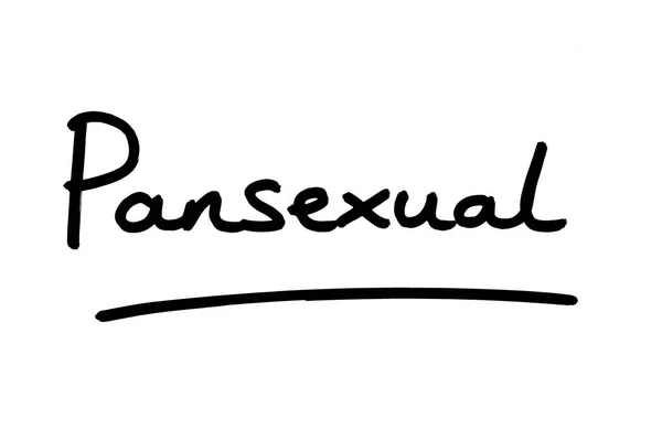 Termen Pansexual Handskriven Vit Bakgrund — Stockfoto