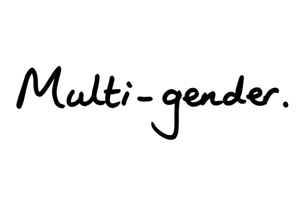 Termo Multi Gênero Escrito Mão Fundo Branco — Fotografia de Stock