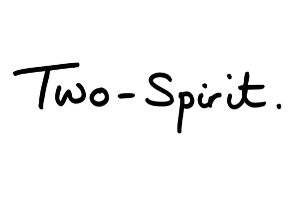 Όρος Two Spirit Γραμμένο Λευκό Φόντο — Φωτογραφία Αρχείου
