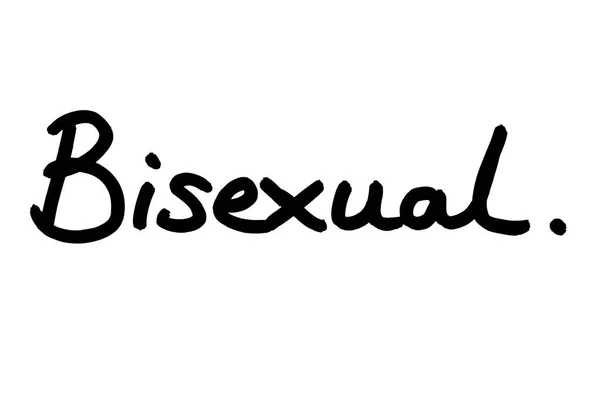 Der Begriff Bisexuell Handgeschrieben Auf Weißem Hintergrund — Stockfoto