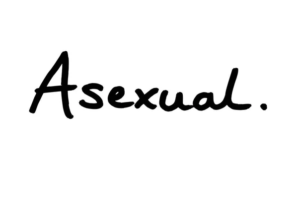 Término Asexual Escrito Mano Sobre Fondo Blanco — Foto de Stock