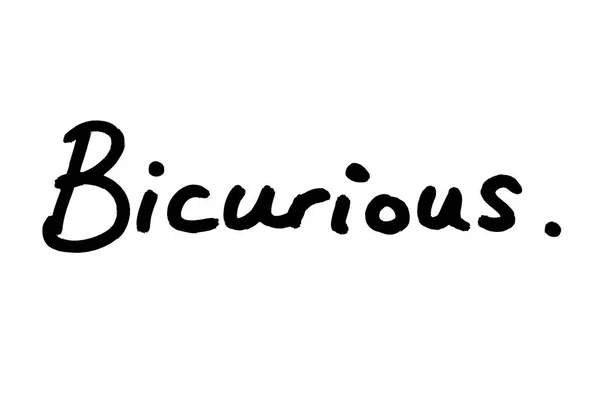 Term Bicurious Handwritten White Background — Stock Photo, Image