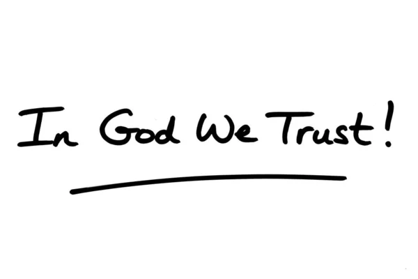 God Trust Handwritten White Background — Stock Photo, Image