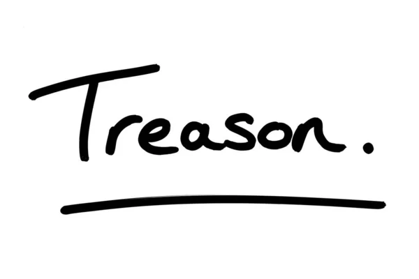 Word Treason Handwritten White Background — Stock Photo, Image