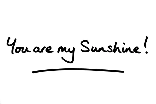 Eres Sunshine Escrito Mano Sobre Fondo Blanco — Foto de Stock