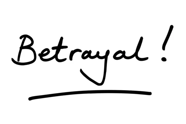 Word Betrayal Handwritten White Background — Stock Photo, Image