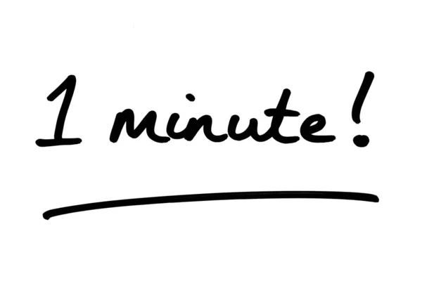 Minute Handwritten White Background — Stock Photo, Image