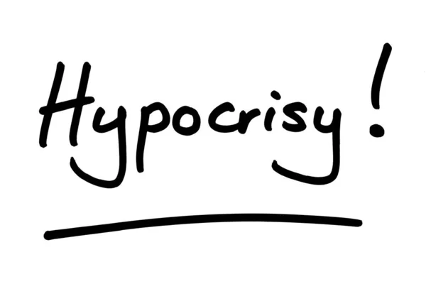 Hypocrisy Handwritten White Background — Stock Photo, Image