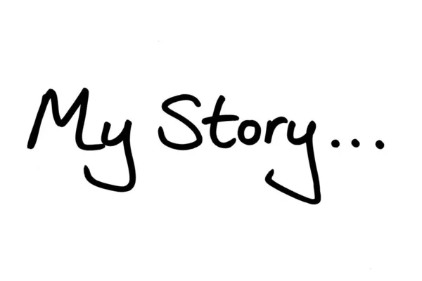 Story Handwritten White Background — Stock Photo, Image