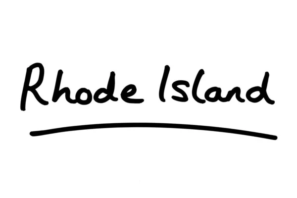 Rhode Island Amerika Birleşik Devletleri Nde Beyaz Bir Arka Planda — Stok fotoğraf