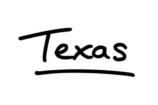 Texas État Des États Unis Amérique Écrit Main Sur Fond — Photo