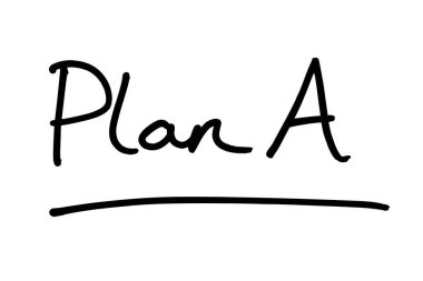 A planı, beyaz arkaplanda elle yazılmış..