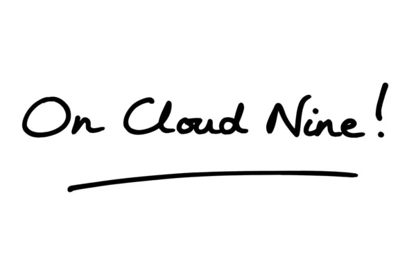 Cloud Nine Handwritten White Background — Stock Photo, Image