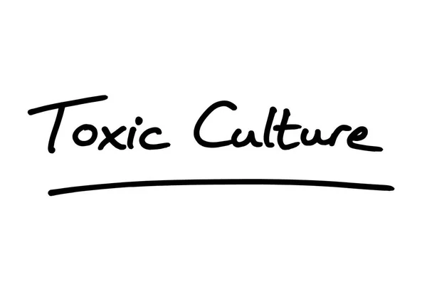 Giftige Cultuur Handgeschreven Een Witte Achtergrond — Stockfoto