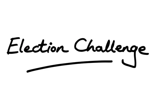 Election Challenge Handwritten White Background — Stock Photo, Image