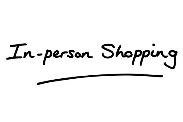 Person Shopping Handwritten White Background — Stock Photo, Image