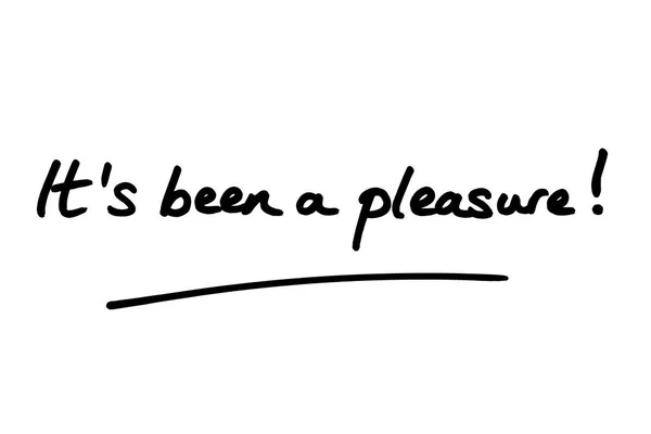 Its Been Pleasure Handwritten White Background — Stock Photo, Image