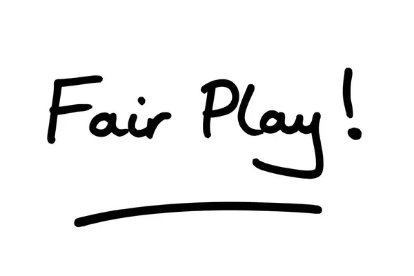 Fair Play Ručně Napsaný Bílém Pozadí — Stock fotografie