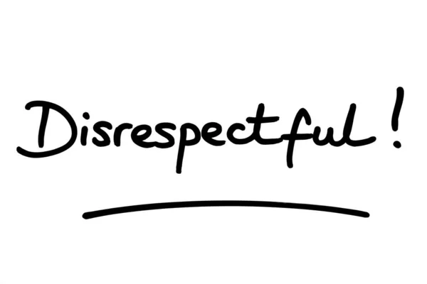 Word Disrespectful Handwritten White Background — Stock Photo, Image