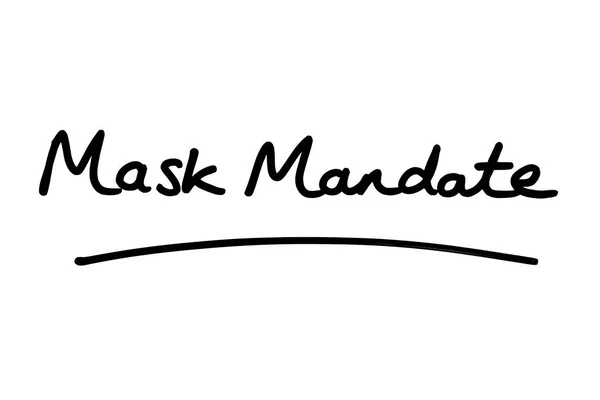 배경에 손으로 Mask Mandate — 스톡 사진