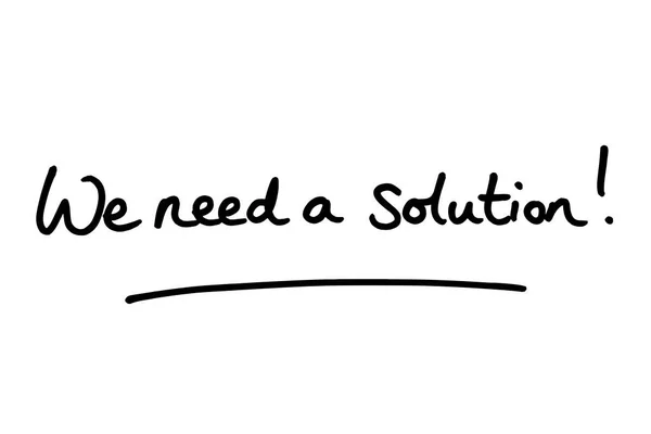 Need Solution Handwritten White Background — Stock Photo, Image