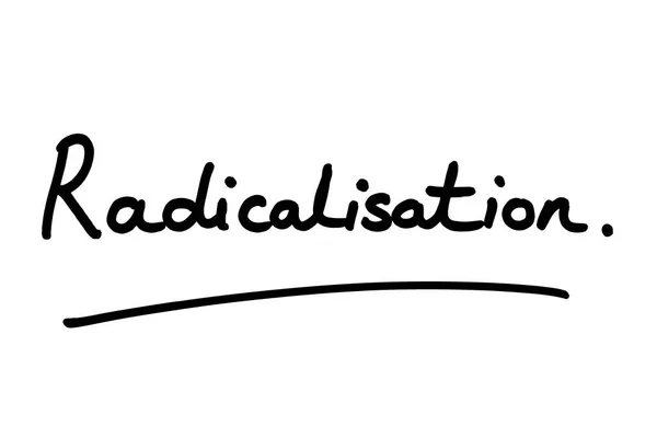 Radicalisation Handwritten White Background — Stock Photo, Image