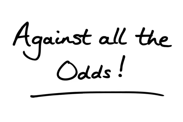 All Odds Handwritten White Background — Stock Photo, Image