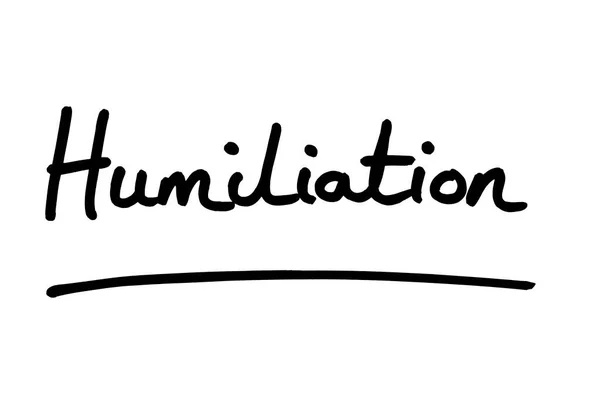 Word Humiliation Handwritten White Background — Stock Photo, Image