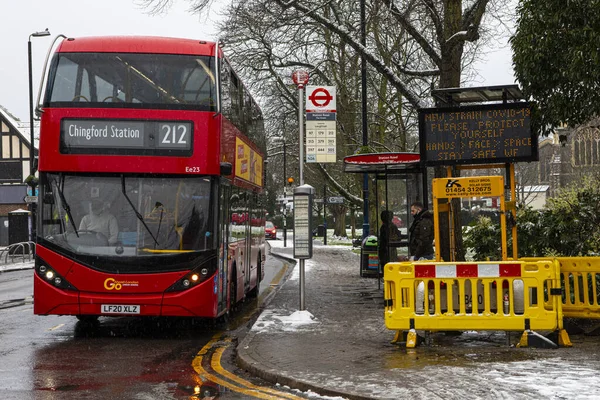 Лондон Великобритания Января 2021 Года Общественный Информационный Знак Station Road — стоковое фото