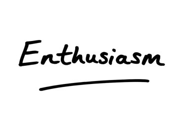 Coşku, beyaz bir arkaplanda el yazısı..