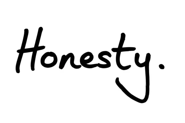 Word Honesty Handwritten White Background — Stock Photo, Image