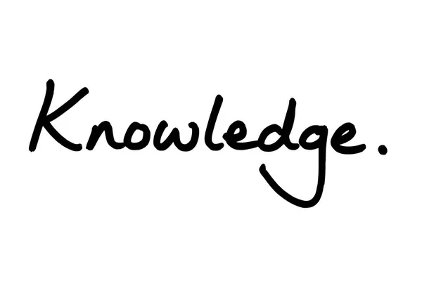 Knowledge Handwritten White Background — Stock Photo, Image