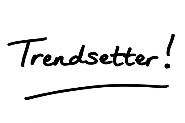 Trendsetter Manuscrito Sobre Fundo Branco — Fotografia de Stock